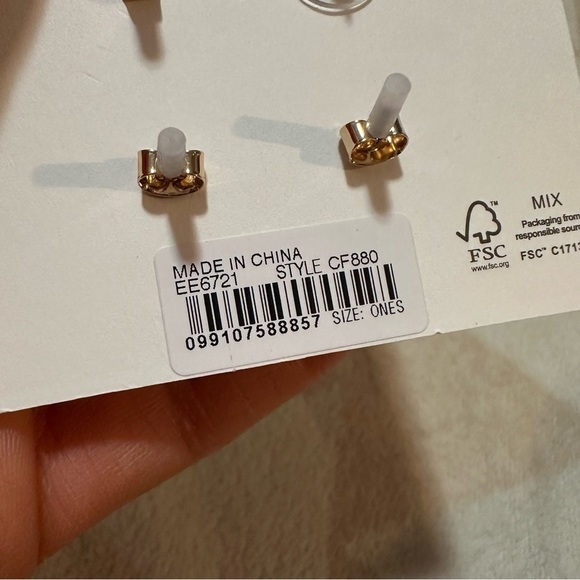 J crew Girls' chunky gem earrings three-pack - Picture 3 of 3